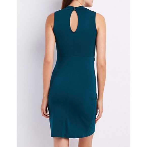 NWT Plunging Keyhole Mock Neck Dress Sexy - Picture 2 of 8